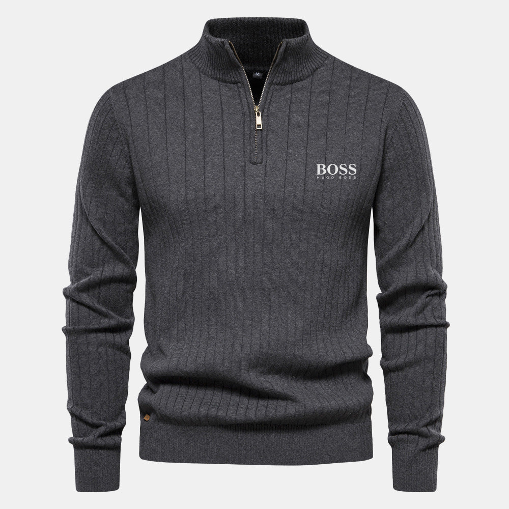 HB Zip Classic Knit Sweater