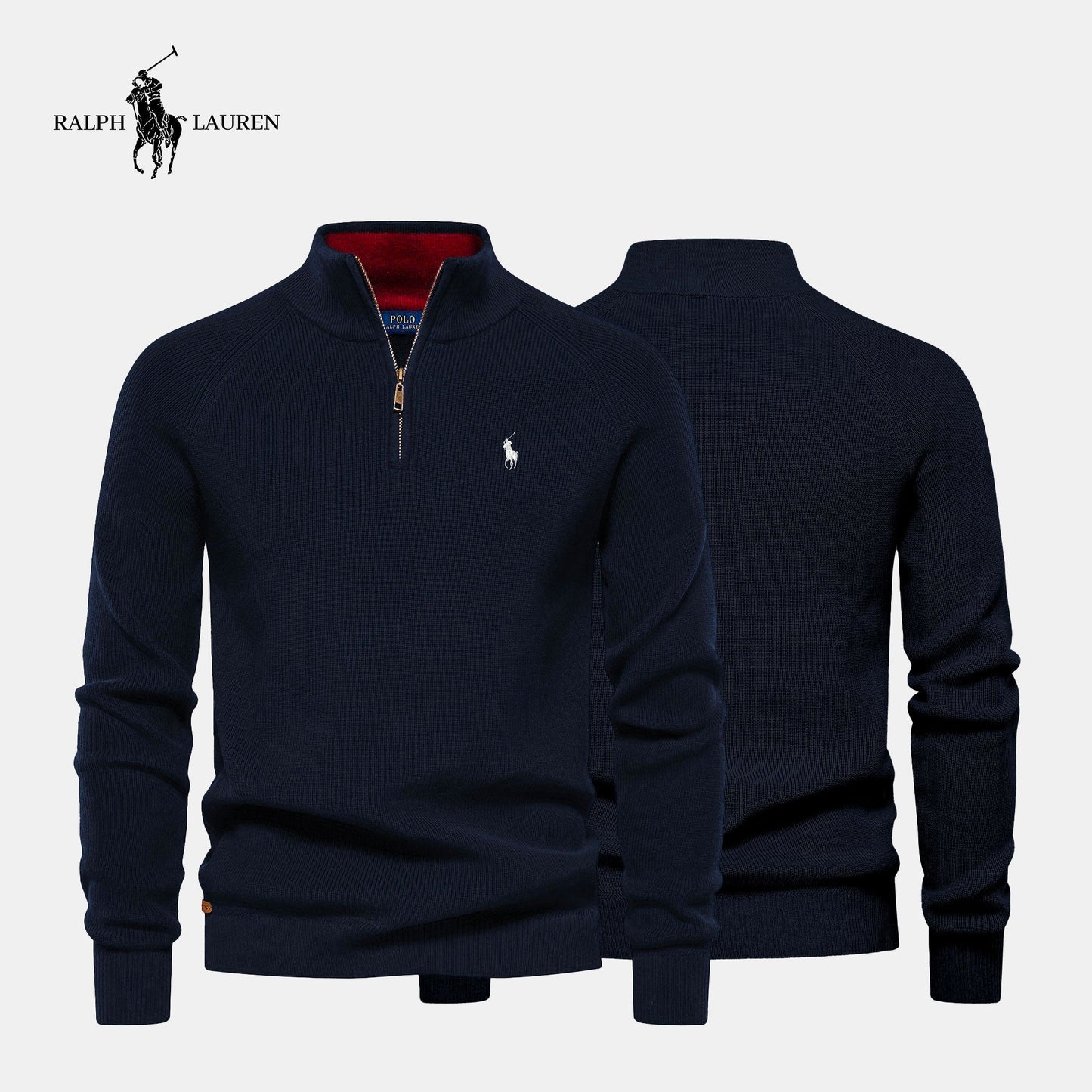 R&L Zip Neck Sweater (CLEARANCE)