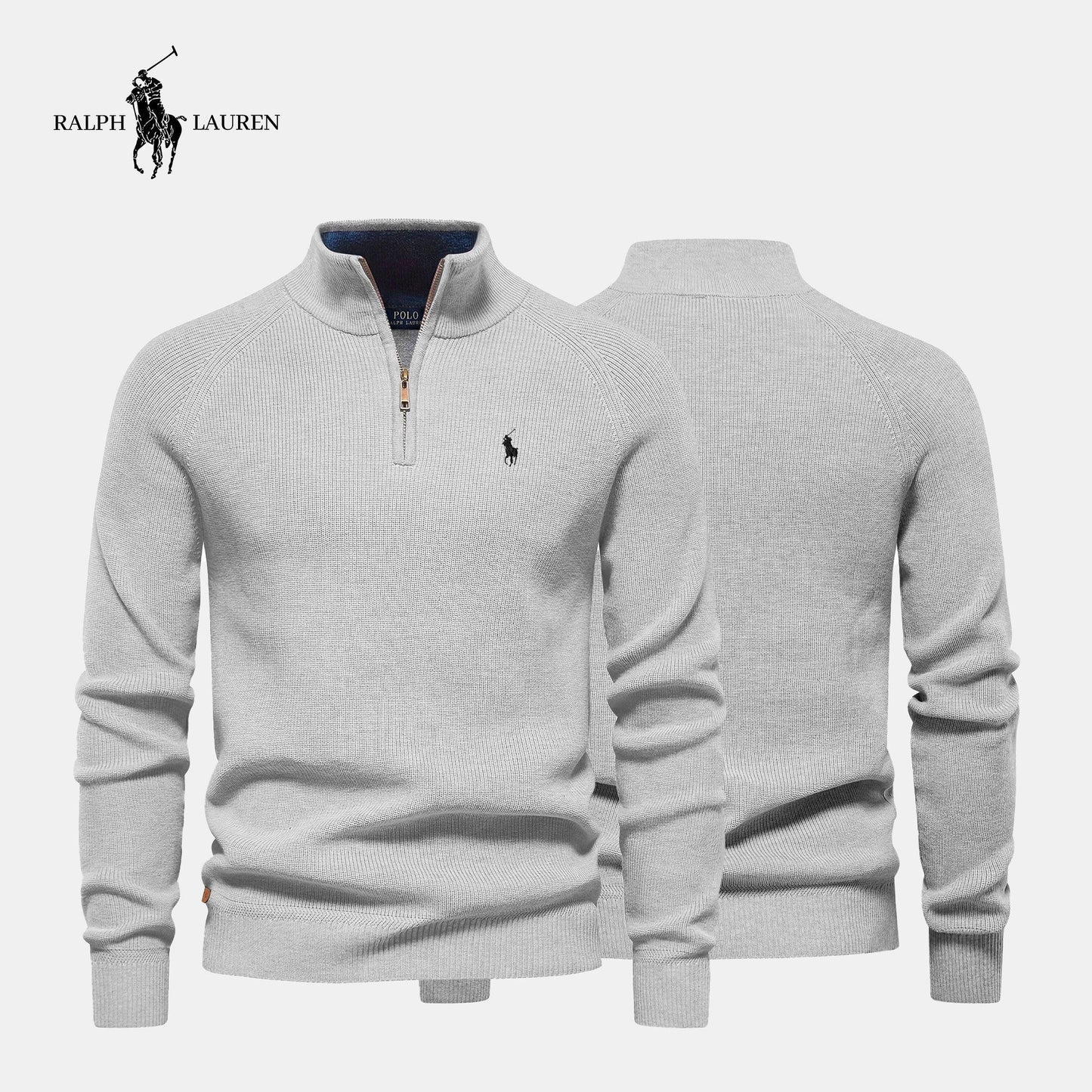 R&L Zip Neck Sweater (CLEARANCE)